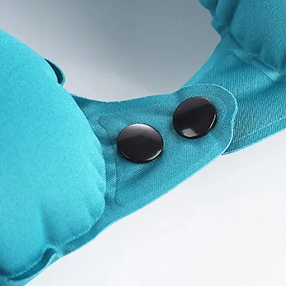 Press Inflate Travel Neck Pillow Soft U Shaped Portable Nap Pillow