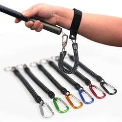 anti lost fishing lanyard carabiner spring rope for outdoor gear