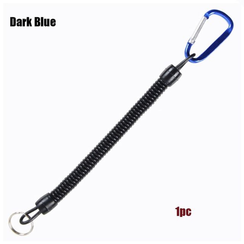 Anti Lost Fishing Lanyard Carabiner Spring Rope for Outdoor Gear