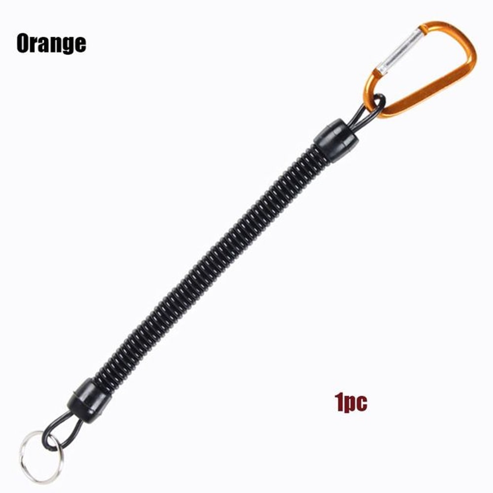 Anti Lost Fishing Lanyard Carabiner Spring Rope for Outdoor Gear