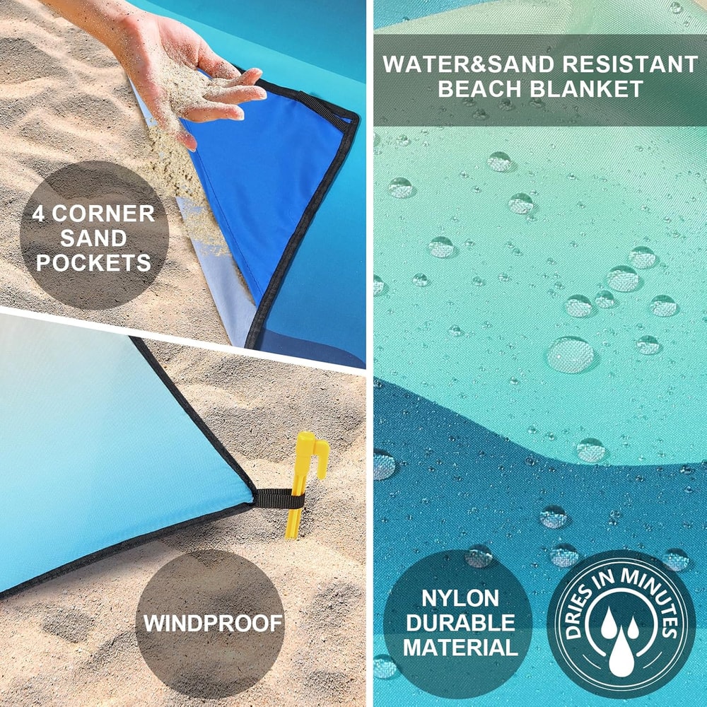 Waterproof Sandproof Beach Blanket Quick Dry Outdoor Picnic Mat