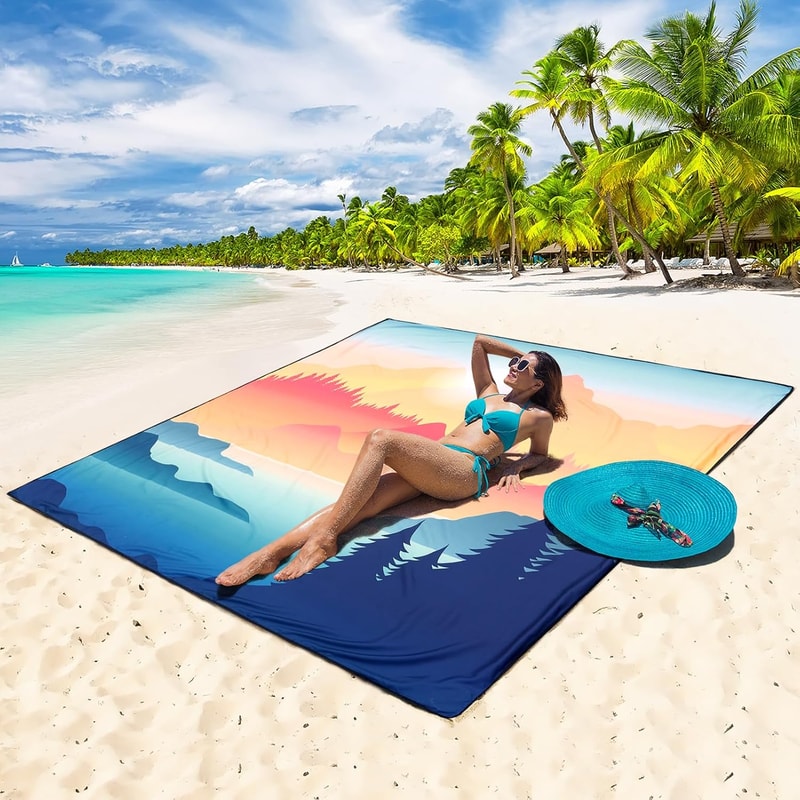 Waterproof Sandproof Beach Blanket Quick Dry Outdoor Picnic Mat