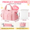 Pink Travel Duffel Bag with Trolley Sleeve and Waterproof Pocket