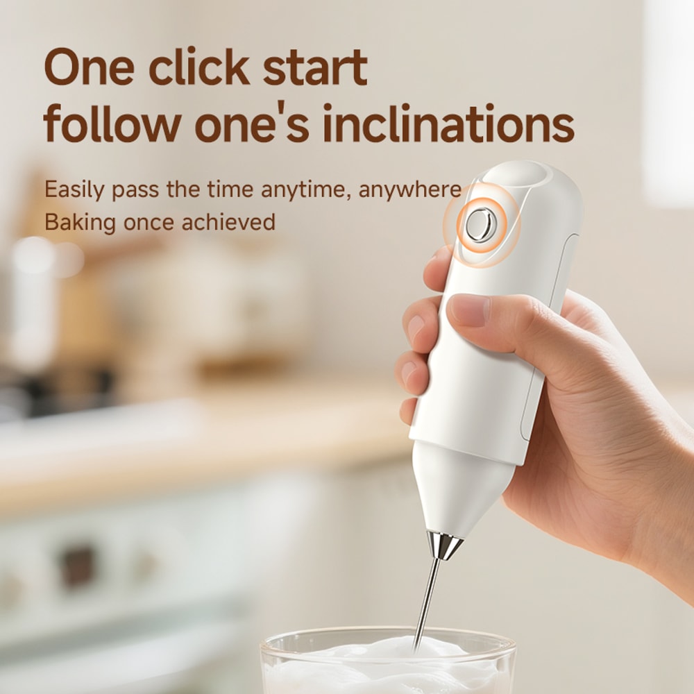 Handheld Milk Frother Electric Egg Beater Mini Drink Mixer 1