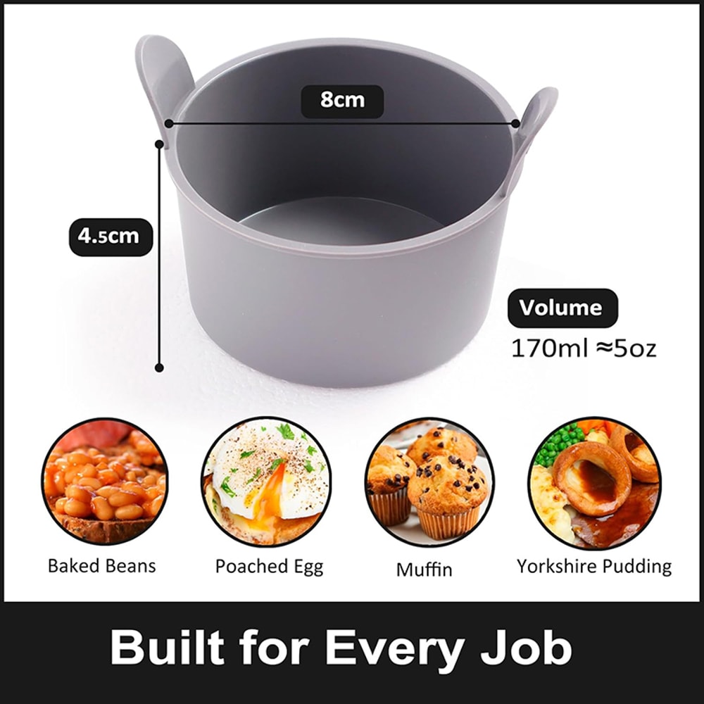 Silicone Air Fryer Egg Mold Reusable Egg Bite Tray and Liner