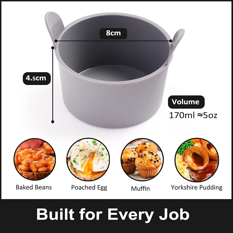 Silicone Air Fryer Egg Mold Reusable Egg Bite Tray and Liner