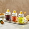 Glass Oil Dispenser Bottle with Press Type Metered Pour Control