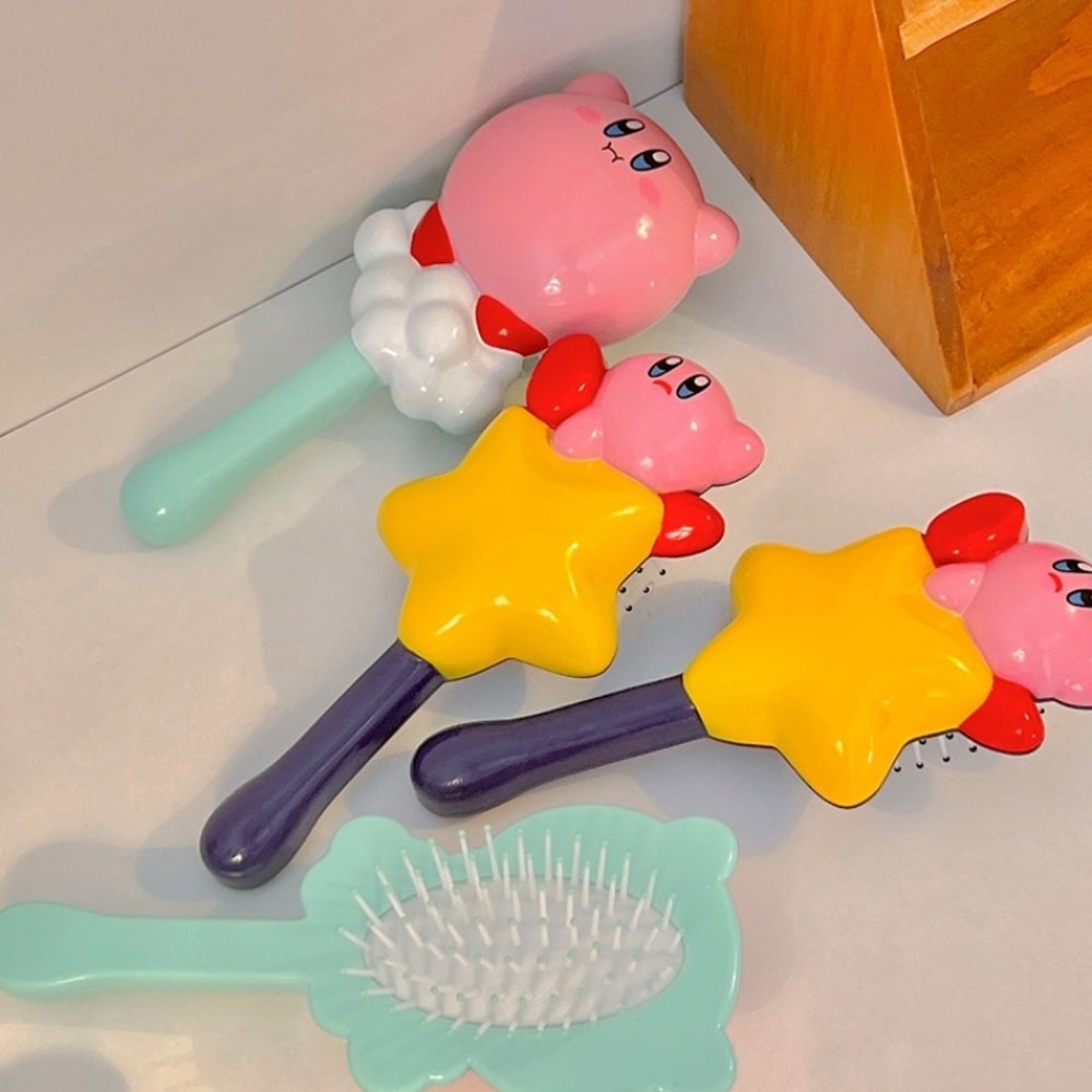 Cute Kirby Air Cushion Comb Anti Tangle Scalp Massage Hair Brush 1