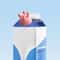 Funny Cow Udder Milk Carton Cap and Milk Pour Spout