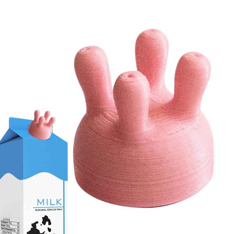 Funny Cow Udder Milk Carton Cap and Milk Pour Spout