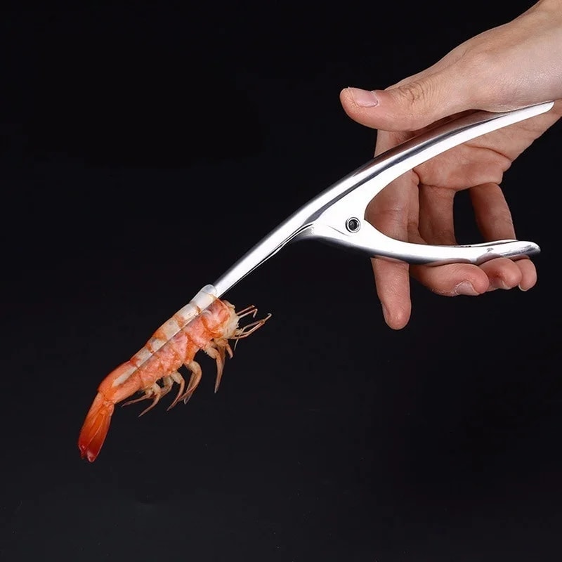 Stainless Steel Shrimp Peeler and Deveiner Tool for Prawns Lobster and Seafood Prep