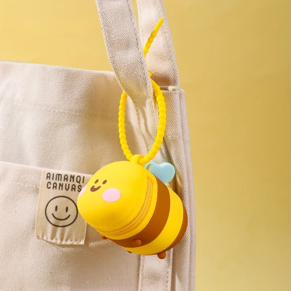 Cute Bee AirPods Case Wallet Cover For AirPods Pro Anti Lost Headphone Bag 0