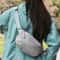 Plaid Mini Chest Bag Lightweight Nylon Phone Crossbody Bag for Travel and Cycling