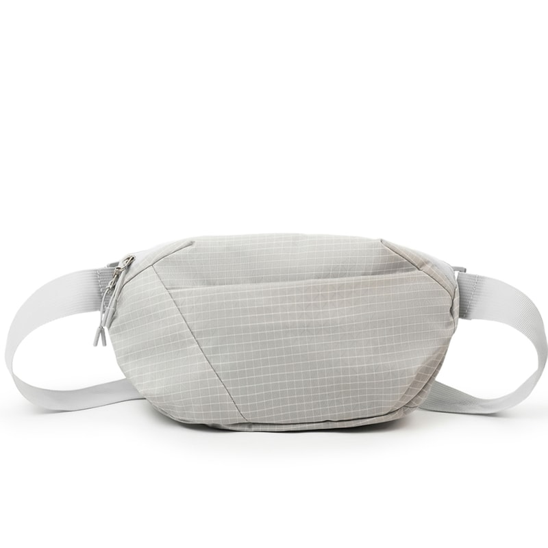 Plaid Mini Chest Bag Lightweight Nylon Phone Crossbody Bag for Travel and Cycling