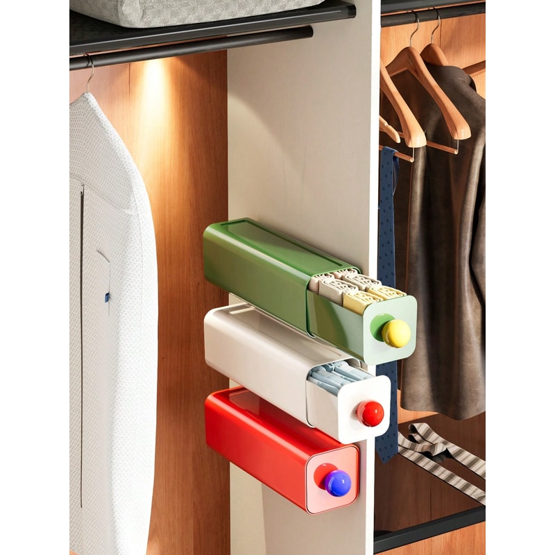 No Drill Under Desk Drawer Organizer Self Adhesive Hidden Storage Box