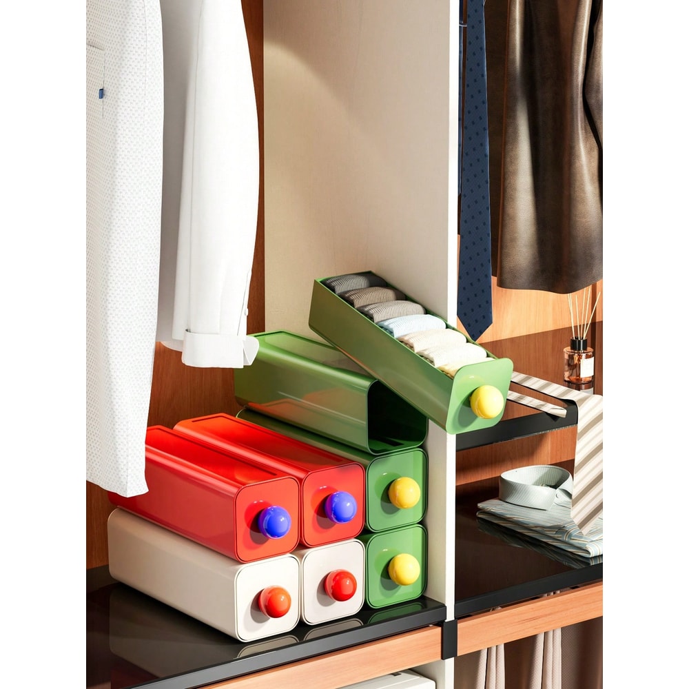 No Drill Under Desk Drawer Organizer Self Adhesive Hidden Storage Box