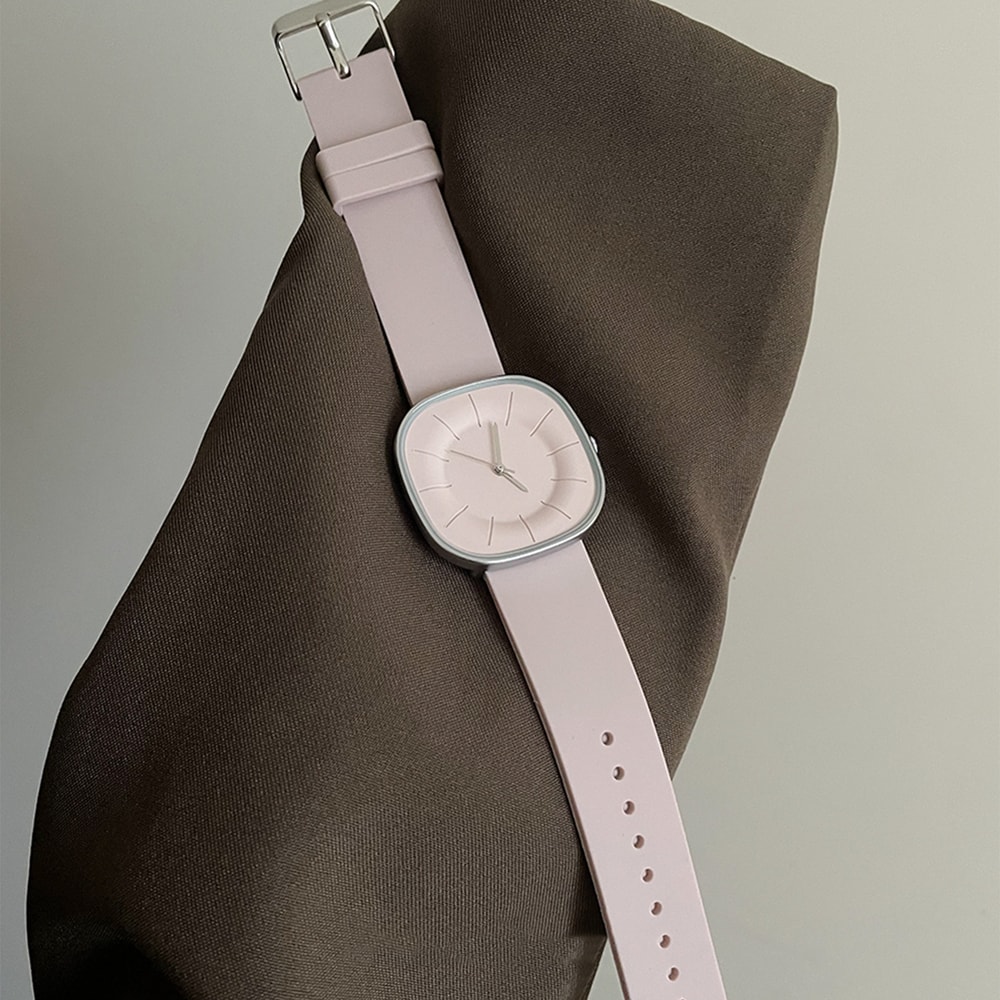 Luxury Womens Square Face Silicone Watch Waterproof Quartz Timepiece 2