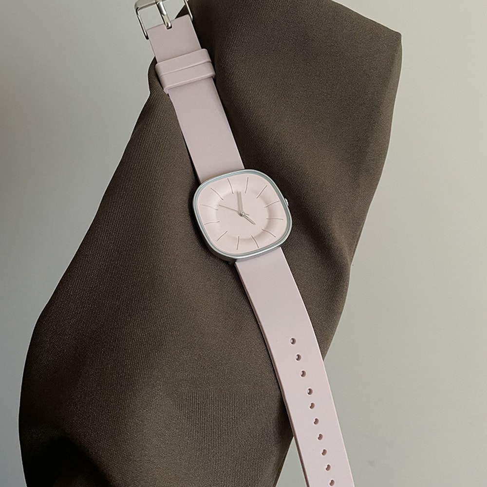Luxury Womens Square Face Silicone Watch Waterproof Quartz Timepiece 8