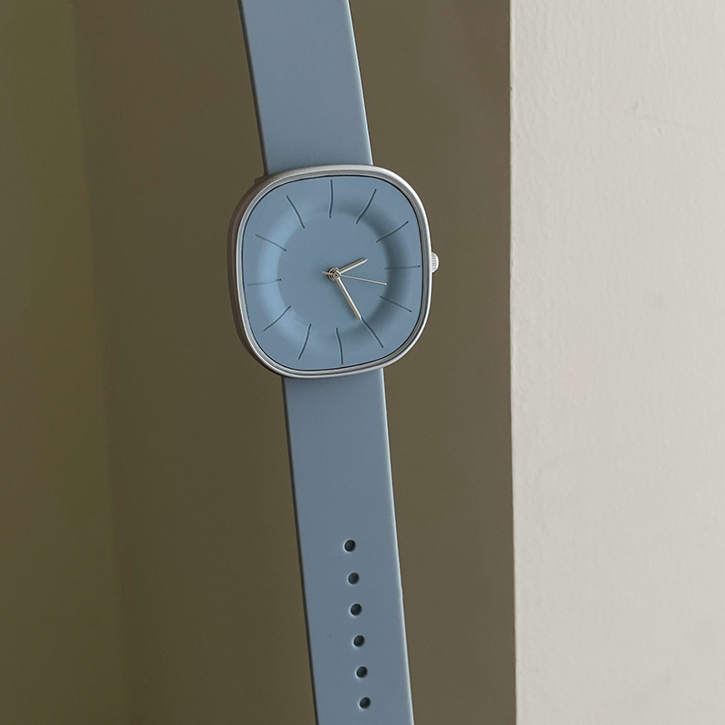 Luxury Womens Square Face Silicone Watch Waterproof Quartz Timepiece
