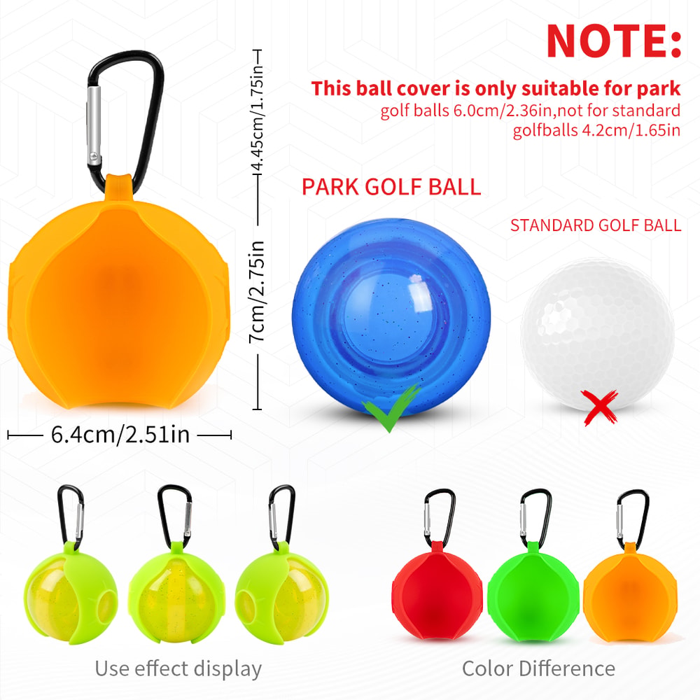 Premium Silicone Golf Ball Protector Cover Shockproof Portable Golf Accessory 1