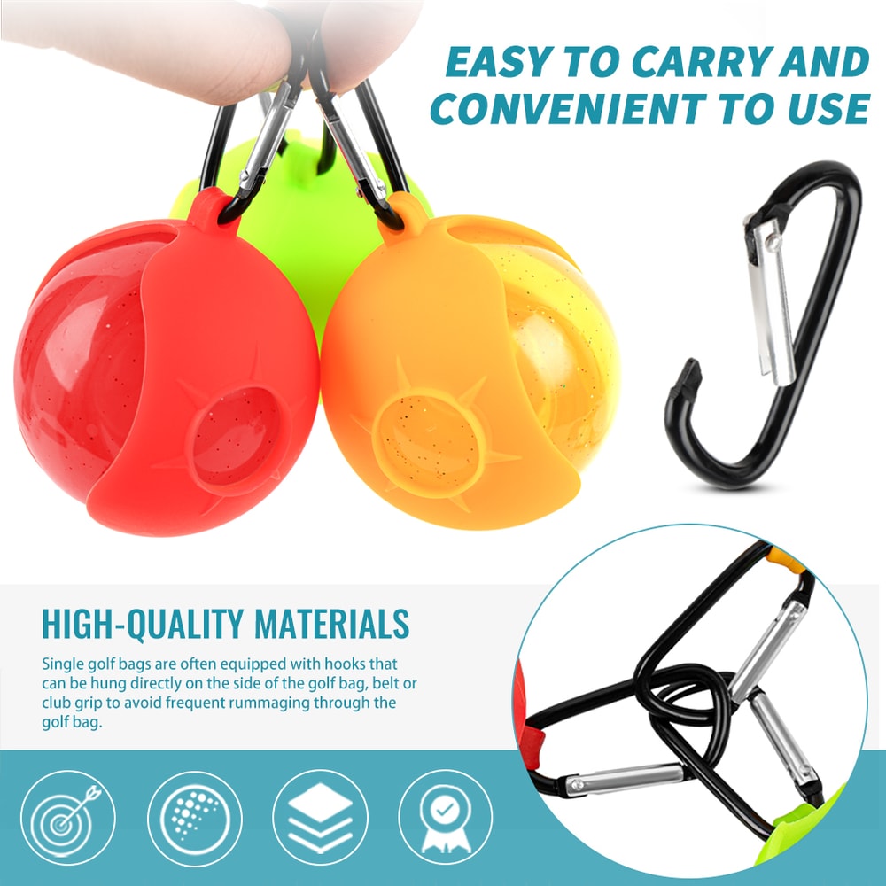 Premium Silicone Golf Ball Protector Cover Shockproof Portable Golf Accessory 3