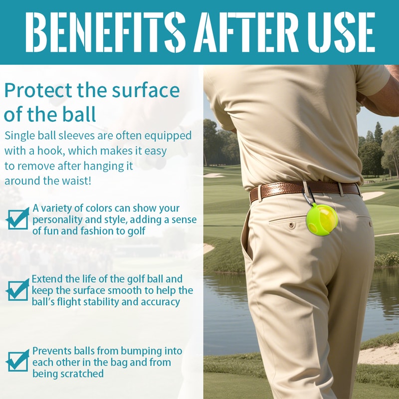 Premium Silicone Golf Ball Protector Cover Shockproof Portable Golf Accessory 5
