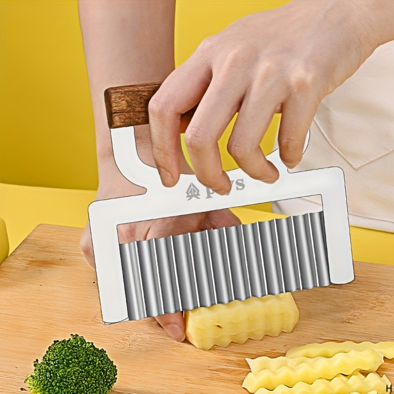 Premium Stainless Steel Potato Peeler Wavy Knife Cutter Ergonomic Fruit Vegetable Tool 0