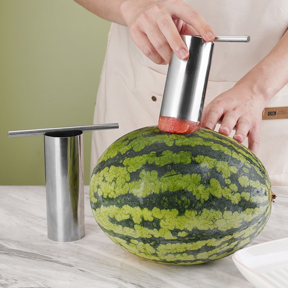 Stainless Steel Watermelon Cutter Juicer With Round Slicer Easy Melon Opener 0