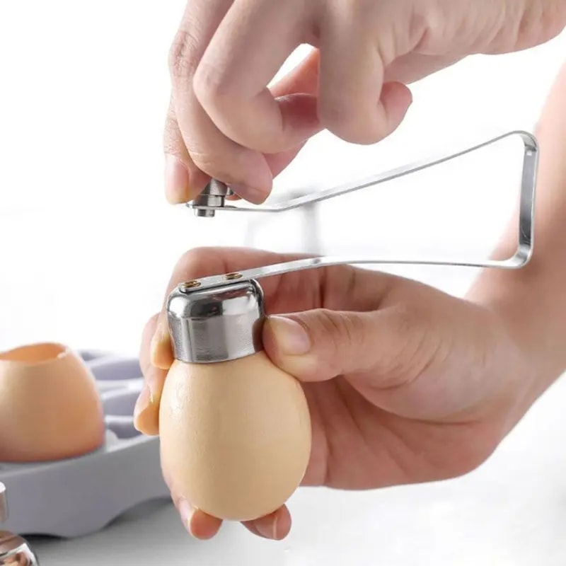 Premium Egg Topper Cutter Stainless Steel Egg Scissors Boiled & Raw Egg Shell Opener Tool