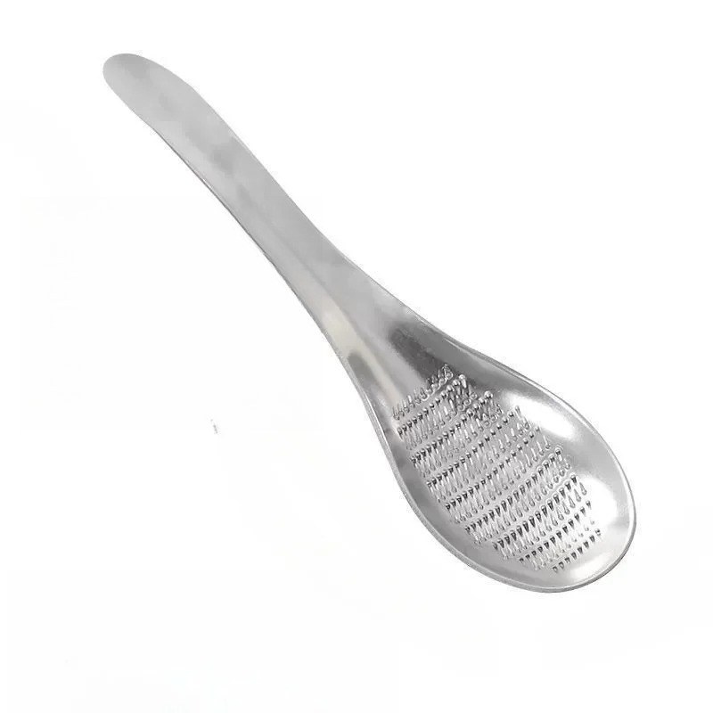 Stainless Steel Garlic Ginger Grater Root Vegetable Grinder Spoon 0