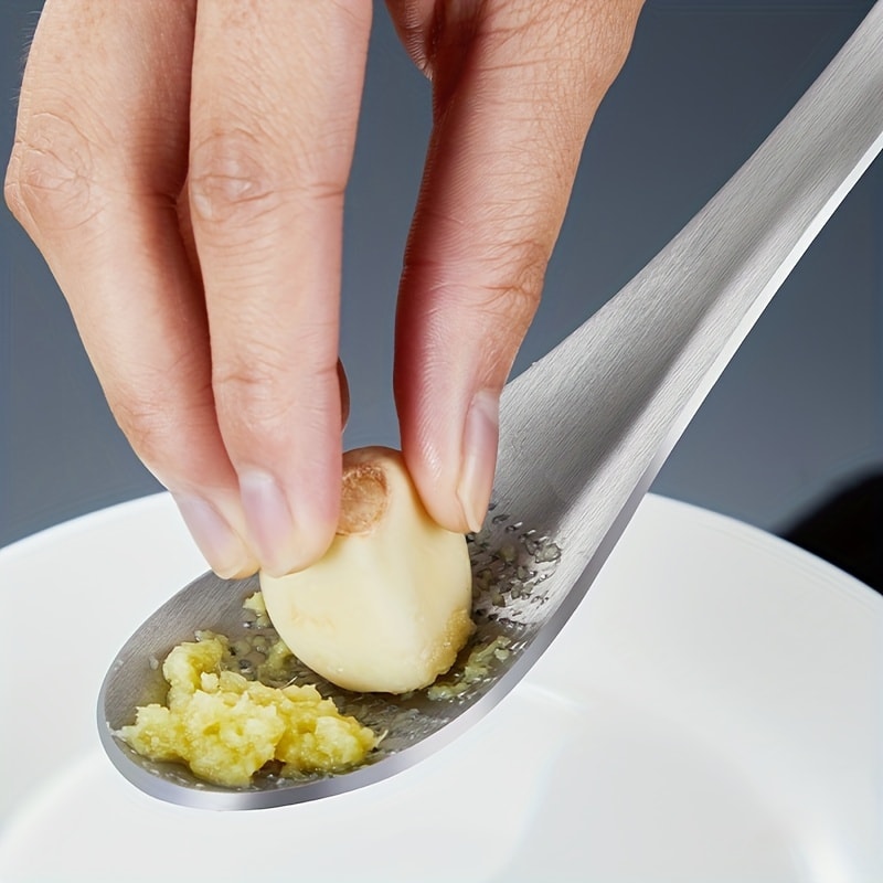 Stainless Steel Garlic Ginger Grater Root Vegetable Grinder Spoon 1