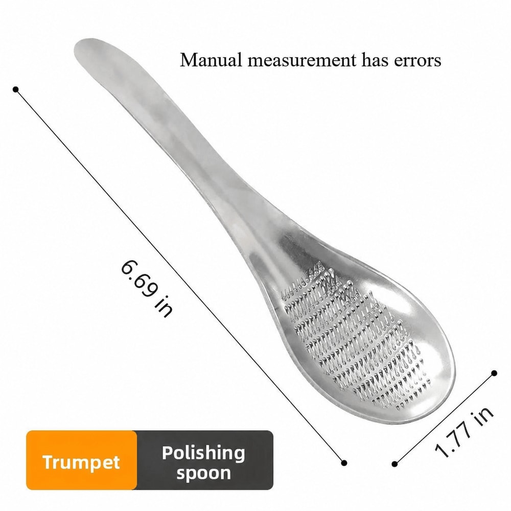 Stainless Steel Garlic Ginger Grater Root Vegetable Grinder Spoon 4