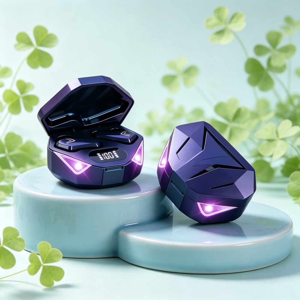 Wireless Gaming Earbuds with 9D Stereo Sound and Bluetooth Mic