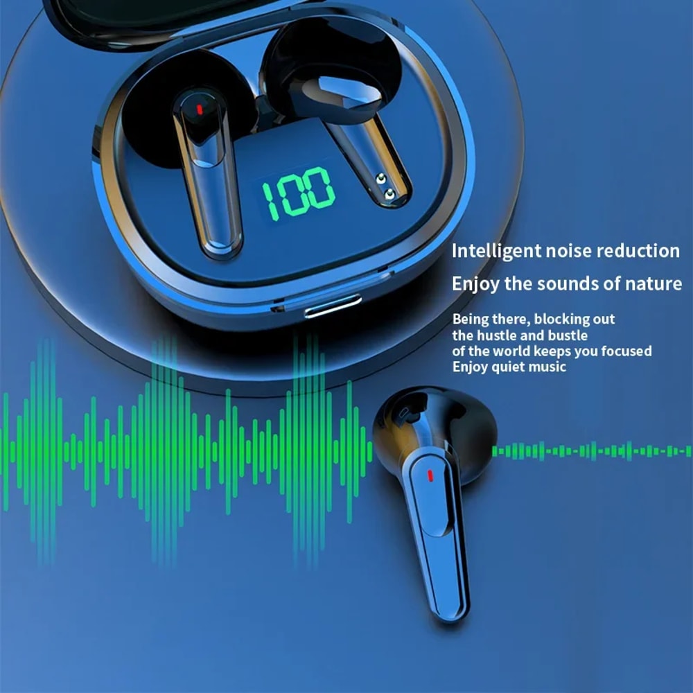 Hi Fi Stereo Wireless Bluetooth Earbuds with Noise Reduction Sports Headset