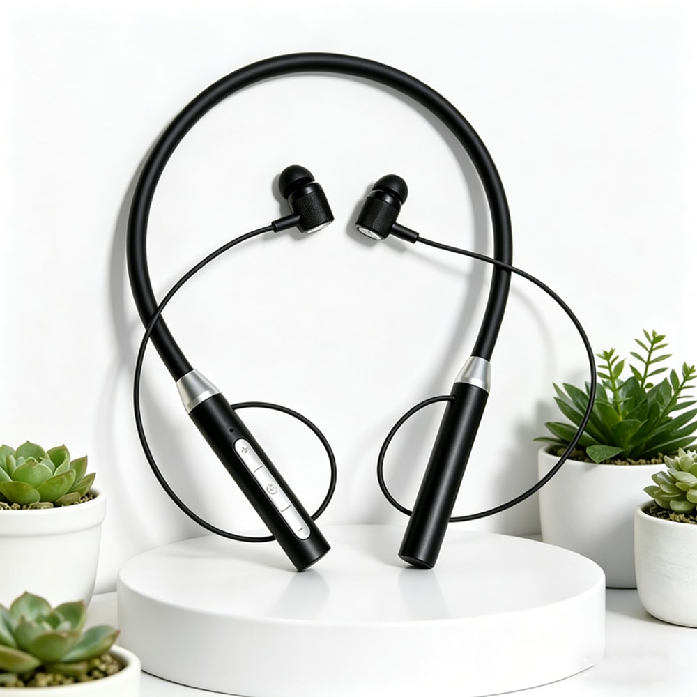Premium Bluetooth Neckband Headset with Mic Wireless Sports Earbuds for Active Lifestyles