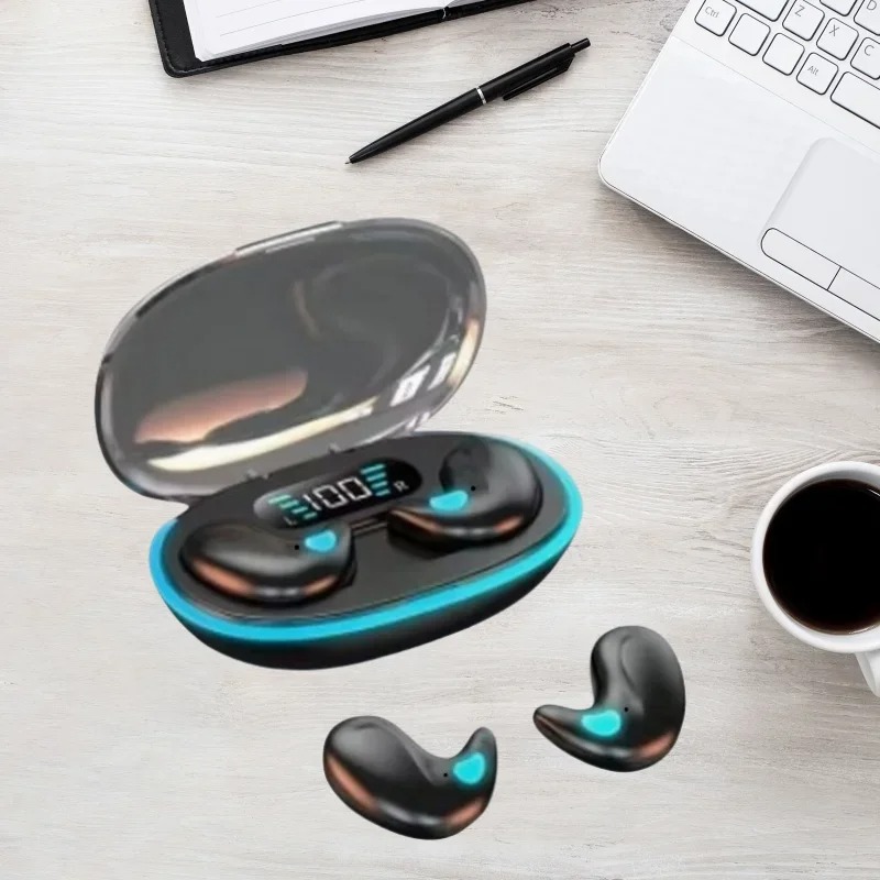 Ultra Clear Bluetooth Sleep Earbuds Mini Wireless Headphones with Mic for Calls & All Day Comfort