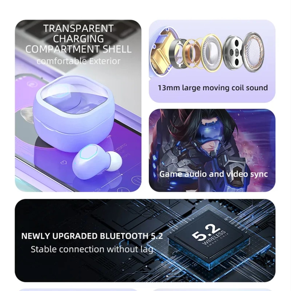 Premium True Wireless Bluetooth Earbuds Sport Ready Bluetooth Earbuds With Charging Case 4