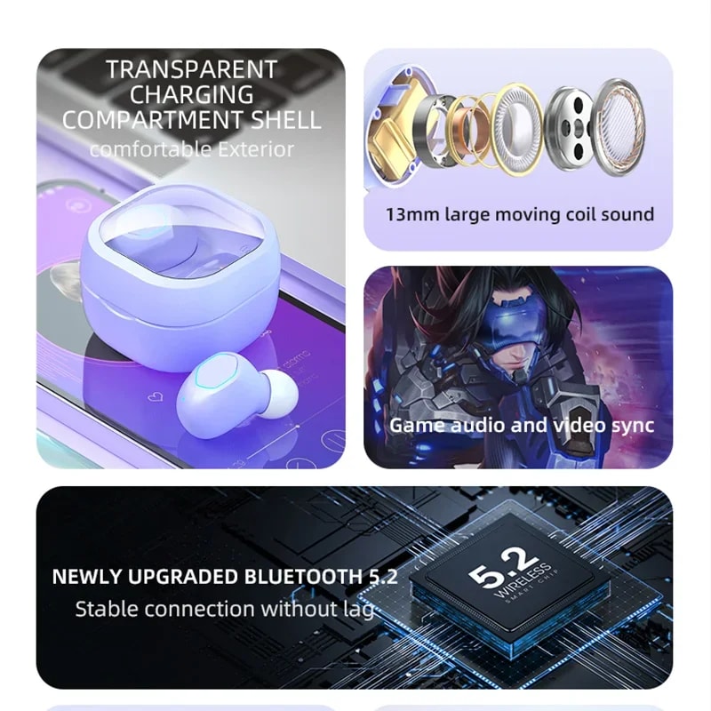 Premium True Wireless Bluetooth Earbuds Sport Ready Bluetooth Earbuds With Charging Case 4