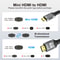 Premium Mini HDMI To HDMI Cable High Speed Bi Directional HDTV Connector 2