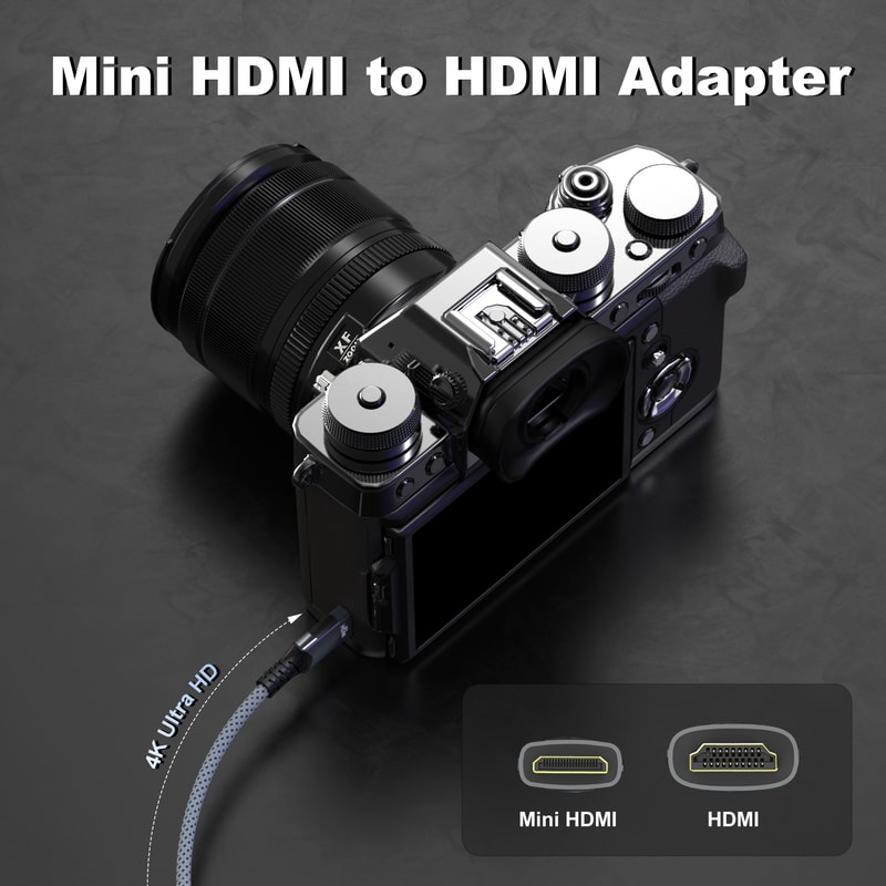 Premium Mini HDMI To HDMI Cable High Speed Bi Directional HDTV Connector 5