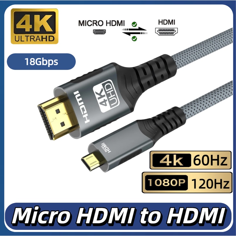 Premium Mini HDMI To HDMI Cable High Speed Bi Directional HDTV Connector 7