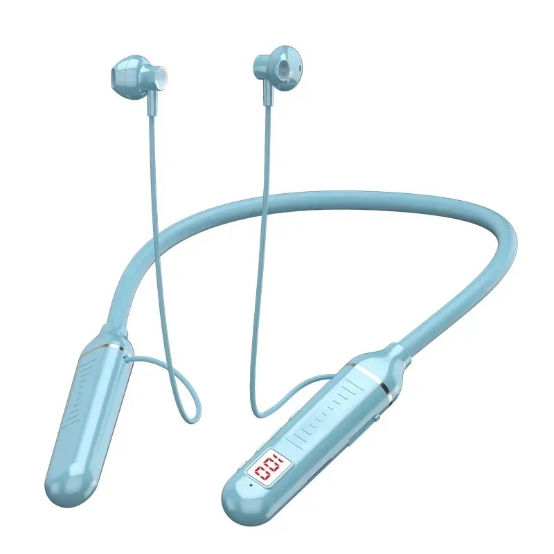 Premium Neckband Headphones with LED Display & HIFI Sound TWS Earbuds