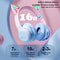 Cute Cat Ear LED Bluetooth Headphones for Kids Wireless RGB Earphones with Mic