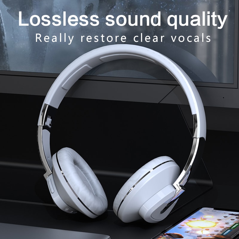Wireless Bluetooth Foldable Headphones With HiFi Stereo Sound Mic 1