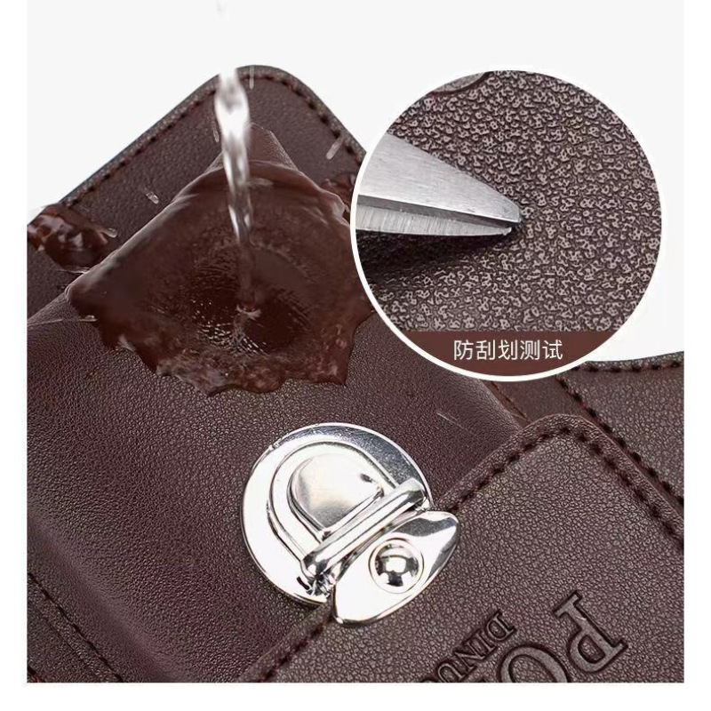 Mens Leather Mobile Phone Bag Multifunctional Waistpack Card Holder 4