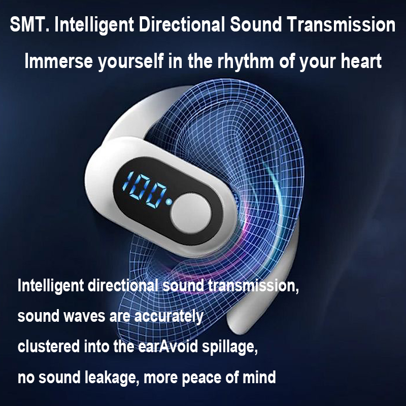 Bluetooth Wireless Sports Earphones with Mic Air Conduction Headphones for SmartPhones