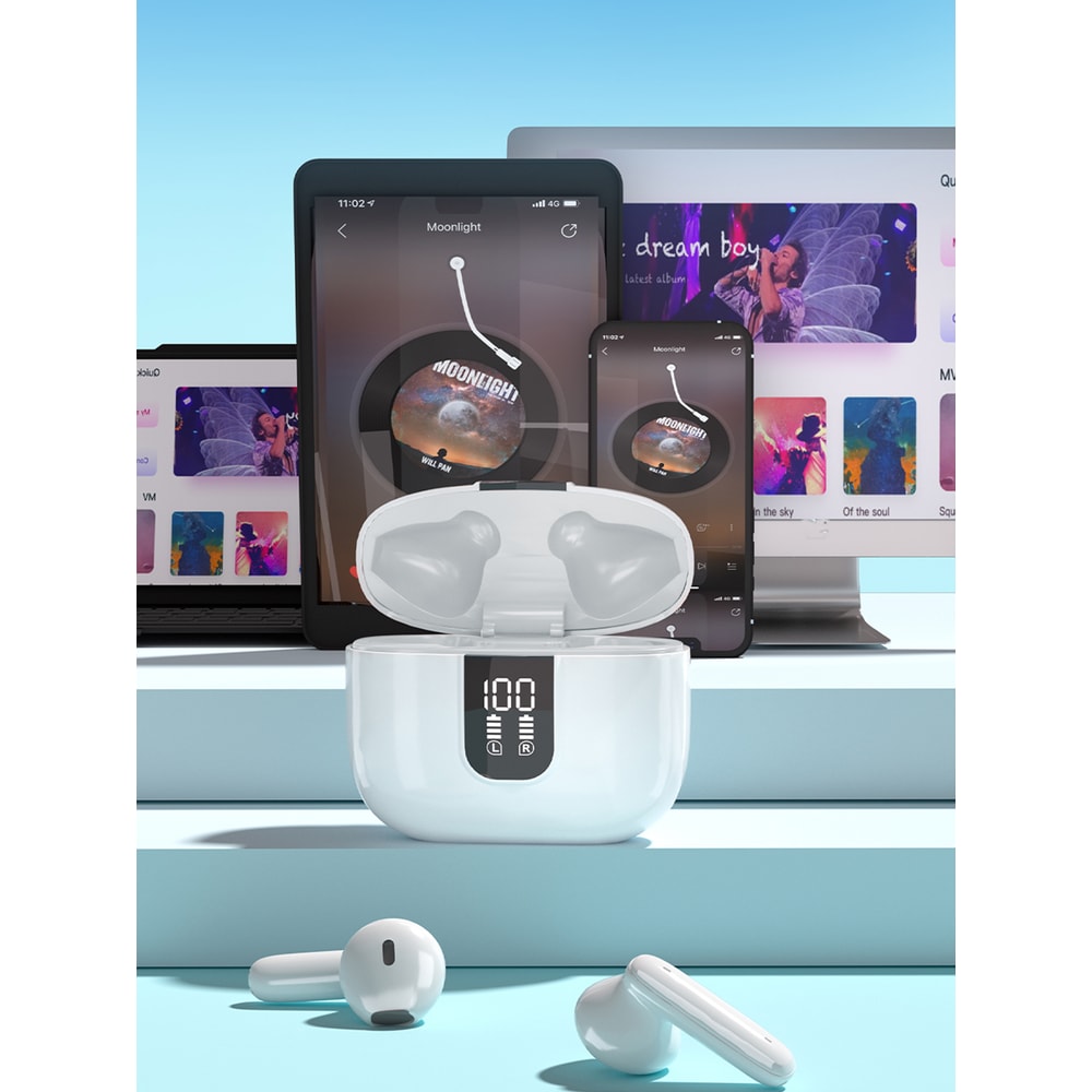 Sport TWS Wireless Earphones with LED Power Display & Long Battery Life