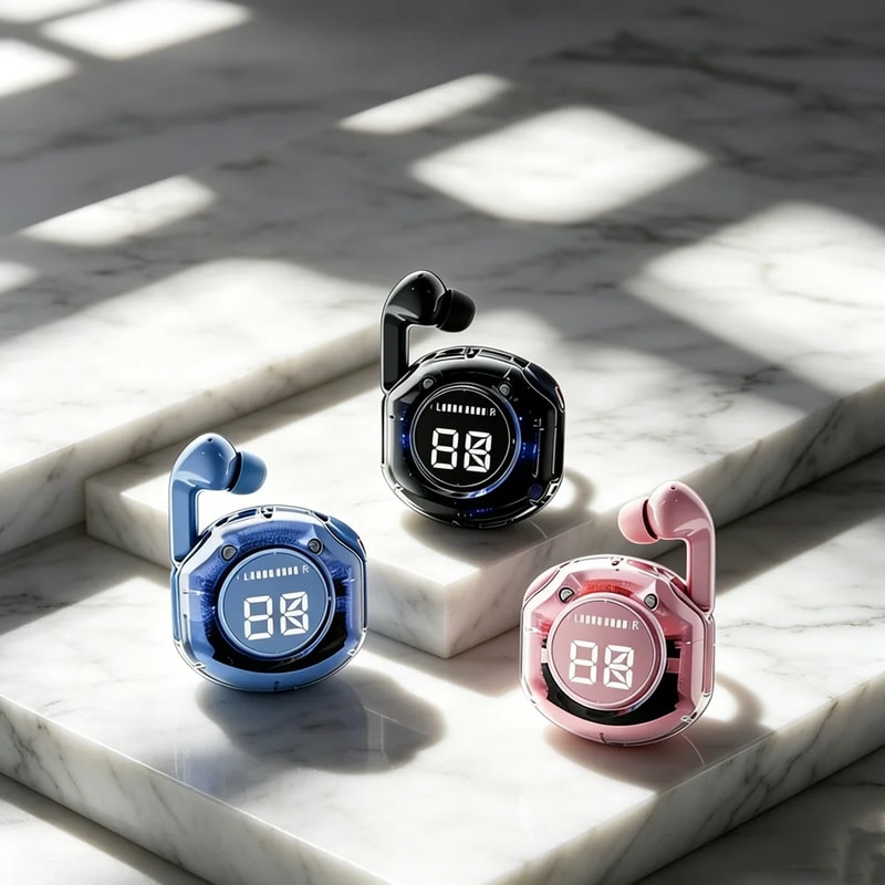Premium Bluetooth Wireless Earbuds Heavy Bass Wireless Earbuds With Touch Control Noise Cancelling 1