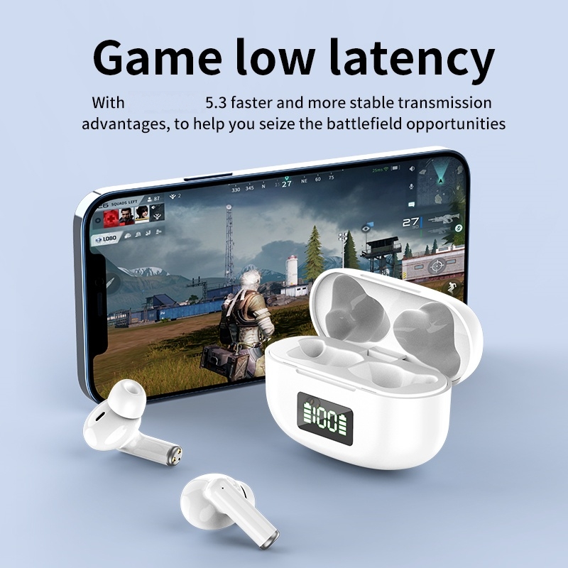 Wireless Bluetooth Noise Cancelling Earbuds with Digital Display