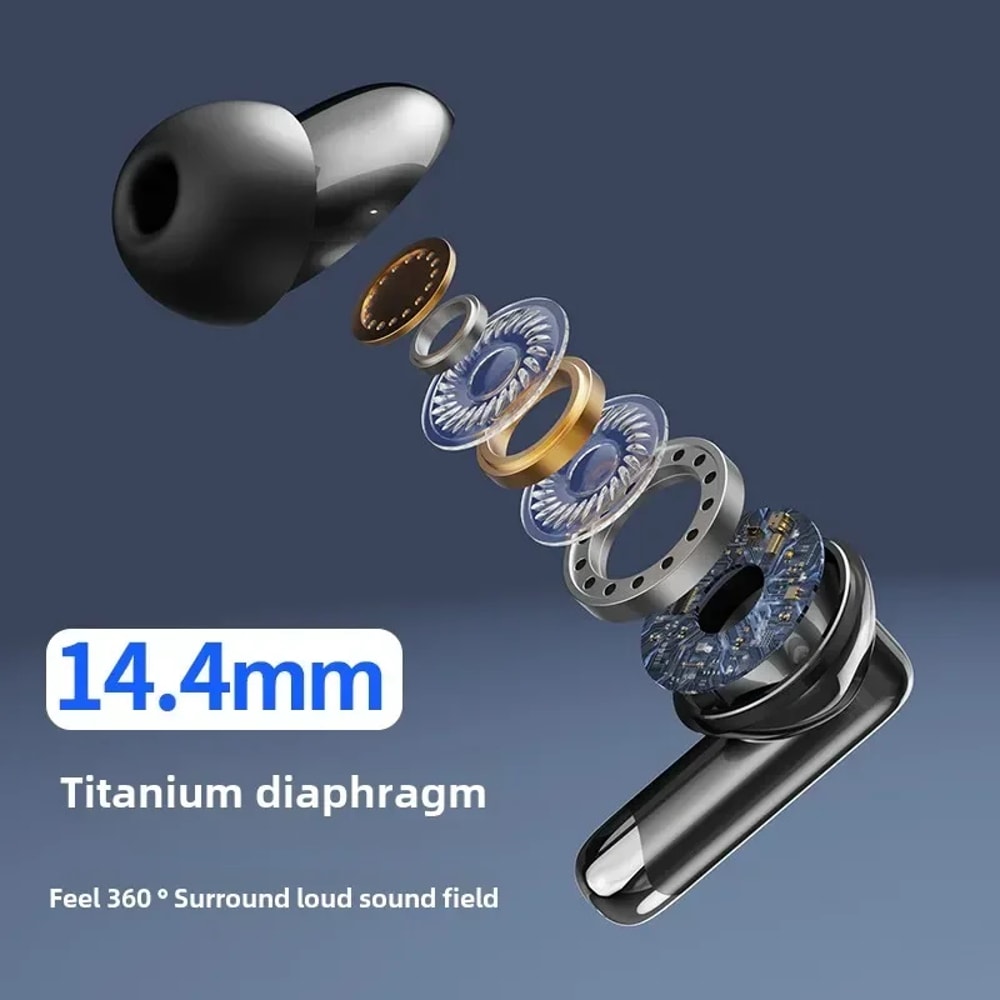 Premium Wireless Earbuds With Mic Bluetooth Headset Waterproof Noise Cancelling 4
